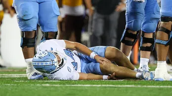 Broadcaster gets emotional after seeing UNC QB Max Johnson's mom in tears following son's injury