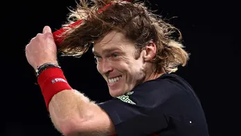 Russia's Andrey Rublev draws blood during meltdown at Paris Masters